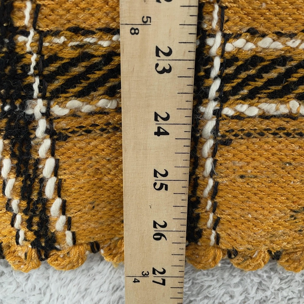 Vintage Adolfo Saks Fifth Avenue Sweater Jacket Women's Small Yellow Plaid 80s - Picture 5 of 10